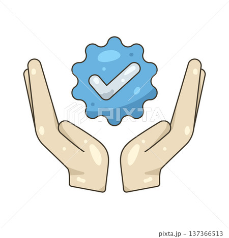 Illustration of verified badge Illustration of verified badge 137366513