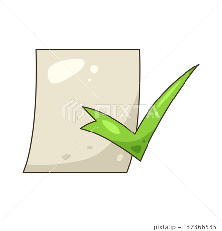 Illustration of paper with checkmark Illustration of paper with checkmark 137366535