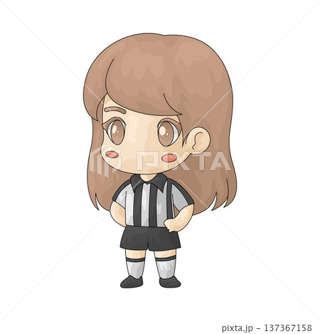 Illustration of Referee Woman 137367158