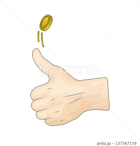 Illustration of Coin toss Illustration of Coin toss 137367159
