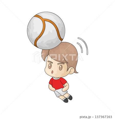 Illustration of Heading The Ball 137367163