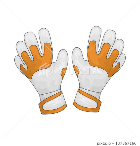 Illustration of Goalkeeper Gloves 137367166