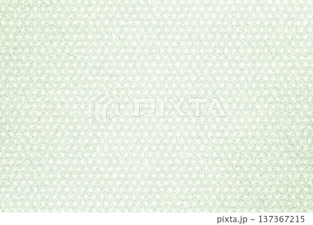 キラキラ輝く繊細な淡い抹茶色の模様に白い麻の葉柄を重ねた背景画像16 キラキラ輝く繊細な淡い抹茶色の模様に白い麻の葉柄を重ねた背景画像16 137367215