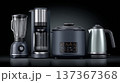 Modern Kitchen Appliances Displayed in a Sleek Arrangement on a Dark Background with Multiple Functi 137367368