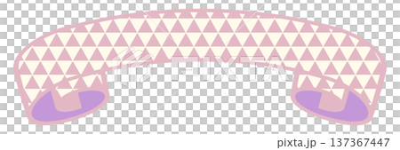 シンプルでかわいい三角模様のリボン ピンク5 シンプルでかわいい三角模様のリボン ピンク5 137367447