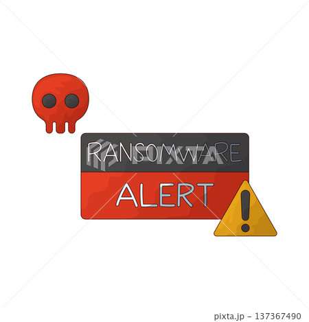 Illustration of Ransomware Alert Illustration of Ransomware Alert 137367490
