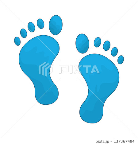 Illustration of Digital Footprint 137367494