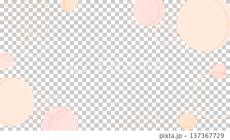 Scandinavian-style natural Memphis background: A cute, adult frame of muted pastel circles and dots. Copy space in the center. Scandinavian-style natural Memphis background: A cute, adult frame of muted pastel circles and dots. Copy space in the center. 137367729