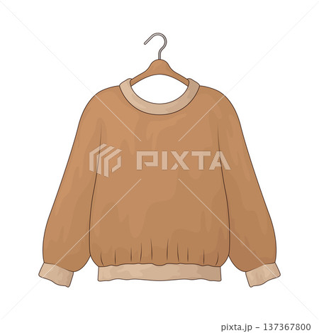 Illustration of Sweater on hanger 137367800