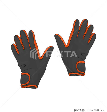 Illustration of Diving Gloves Illustration of Diving Gloves 137368177