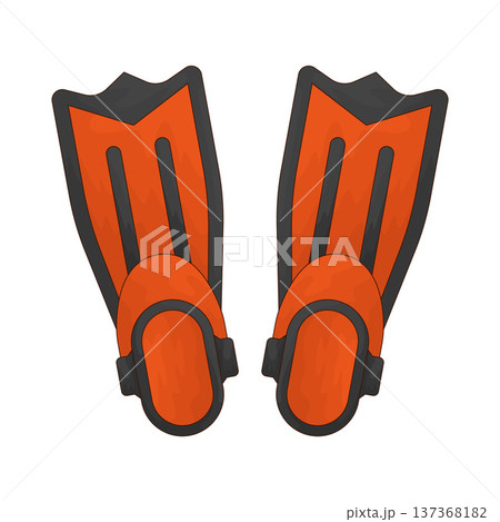 Illustration of Diving Fins 137368182
