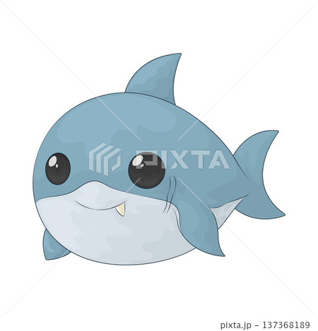 Illustration of Cute Shark 137368189