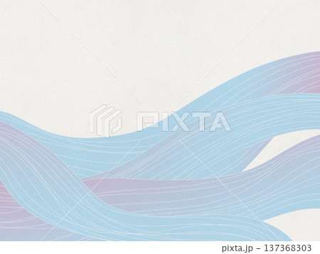 和モダンな波模様の日本風背景素材 137368303