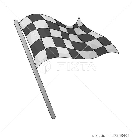 Illustration of Checkered Flag 137368406