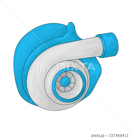 Illustration of Turbocharger 137368411