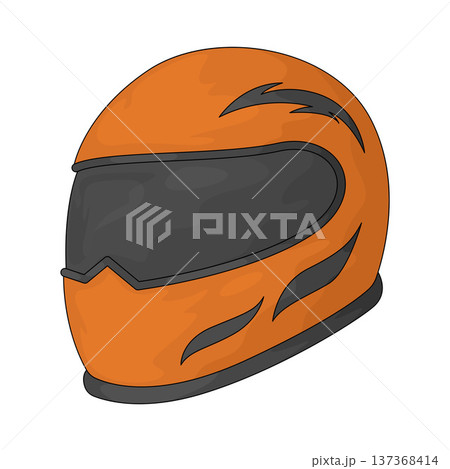 Illustration of Racing Helmet Illustration of Racing Helmet 137368414