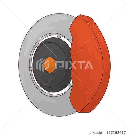 Illustration of Brake Disc 137368417