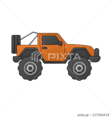 Illustration of Off-Road Car Illustration of Off-Road Car 137368419