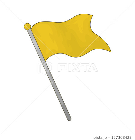 Illustration of Yellow Flag 137368422