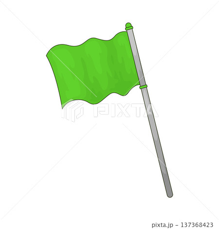 Illustration of Green Flag Illustration of Green Flag 137368423