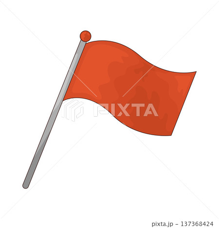 Illustration of Red Flag Illustration of Red Flag 137368424