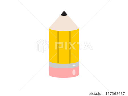 消しゴム付きの鉛筆のイラスト素材 消しゴム付きの鉛筆のイラスト素材 137368687