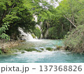 森の中の滝と川 137368826