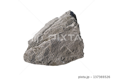 frost covered stone isolated on white background frost covered stone isolated on white background 137369326