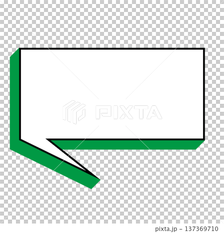Illustration of a simple rectangular speech bubble Illustration of a simple rectangular speech bubble 137369710
