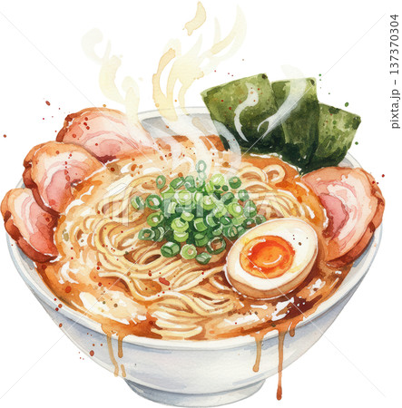 水彩風 和食イラスト 137370304