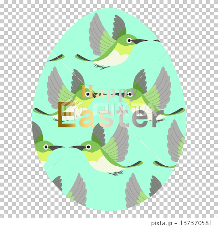 Easter_Egg with a white-eye Easter_Egg with a white-eye 137370581
