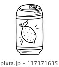 Lemonade tin doodle sketch style 137371635