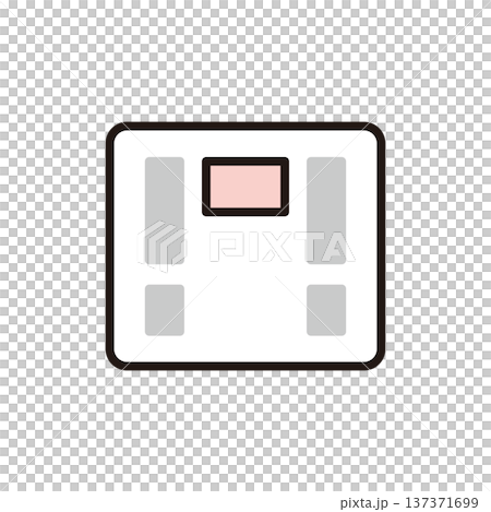 シンプル イラスト 体重測定と健康管理のイメージ 体重計 ベクターイラスト シンプル イラスト 体重測定と健康管理のイメージ 体重計 ベクターイラスト 137371699
