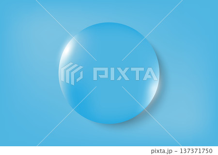 3D glossy blue sphere on solid light blue background 3D glossy blue sphere on solid light blue background 137371750