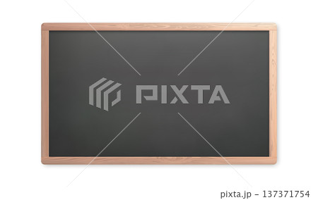 Empty blackboard with wooden frame isolated on white Empty blackboard with wooden frame isolated on white 137371754