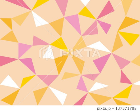 幾何学模様 三角形 ピンク オレンジ色 幾何学模様 三角形 ピンク オレンジ色 137371788