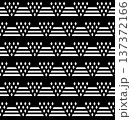 Seamless Geometric Triangles and Striped Lines Pattern. Black and White Texture. 137372166