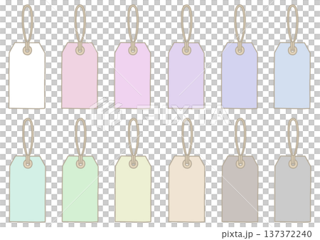 タグのイラストセット 137372240