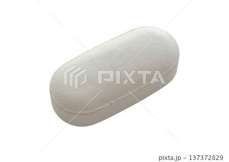 White medicine pill tablet isolated on white background White medicine pill tablet isolated on white background 137372829