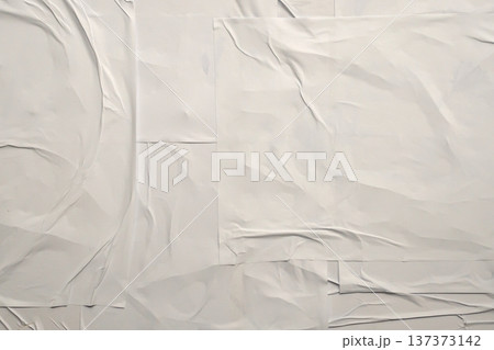 white crumpled and creased glued wrinkled paper poster texture background white crumpled and creased glued wrinkled paper poster texture background 137373142