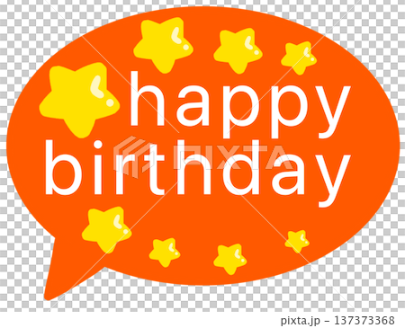 Happy Birthday speech bubble 137373368