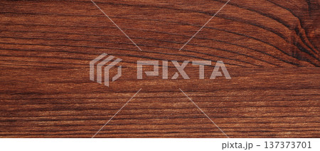 Dark brown wood grain texture background with natural pattern and horizontal lines 137373701