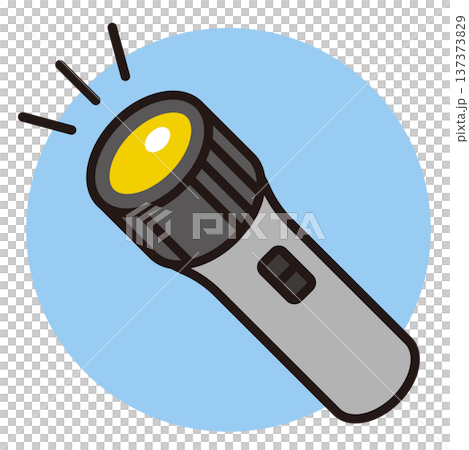 Flashlight icon. Light vector illustration. 137373829
