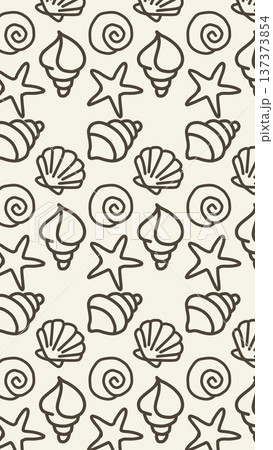 seamless pattern with seashells seamless pattern with seashells 137373854