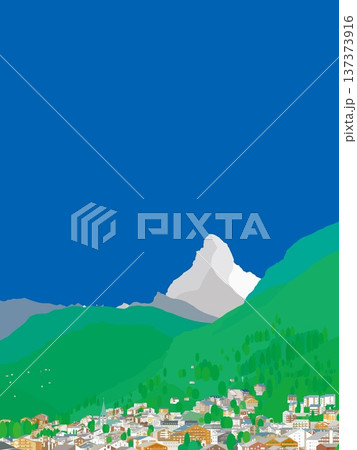 ツェルマット zermatt マッターホルン matterhorn スイス 夏風景 ツェルマット zermatt マッターホルン matterhorn スイス 夏風景 137373916