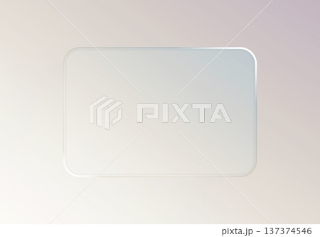 Glass morphism frosted glass UI panel on beige gradient background Glass morphism frosted glass UI panel on beige gradient background 137374546