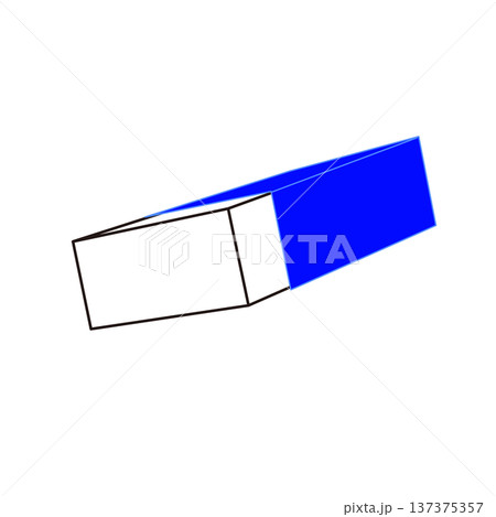 消しゴムイラストセット ケース付き文房具素材 137375357