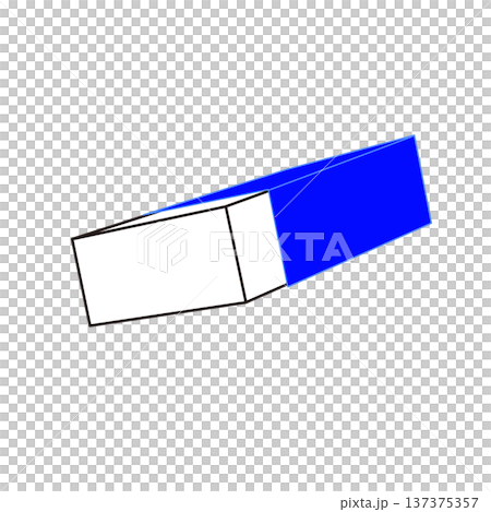 消しゴムイラストセット ケース付き文房具素材 137375357