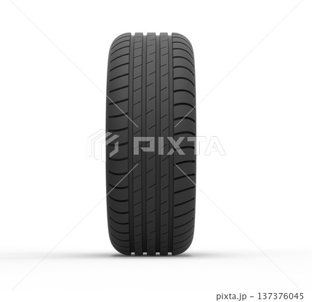 Vehicle tire is on the white background. 137376045