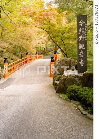 京都 東山 新那智山 今熊野観音寺(西国三十三所巡礼十五番) 参道の紅葉と鳥居橋 京都 東山 新那智山 今熊野観音寺(西国三十三所巡礼十五番) 参道の紅葉と鳥居橋 137376073